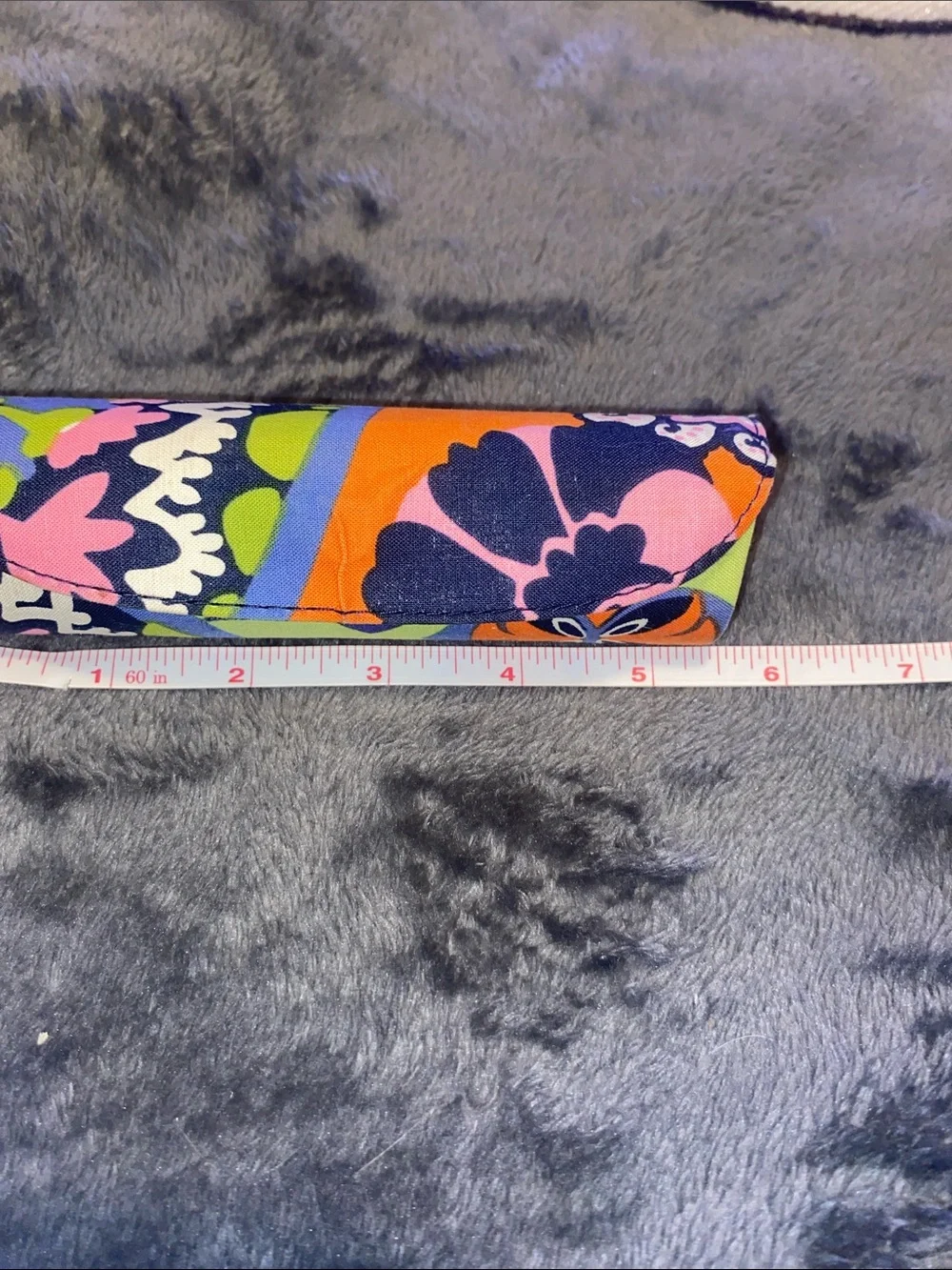 Vera Bradley Floral Fold-Over Glasses Case in Pink, Orange, Navy and Green